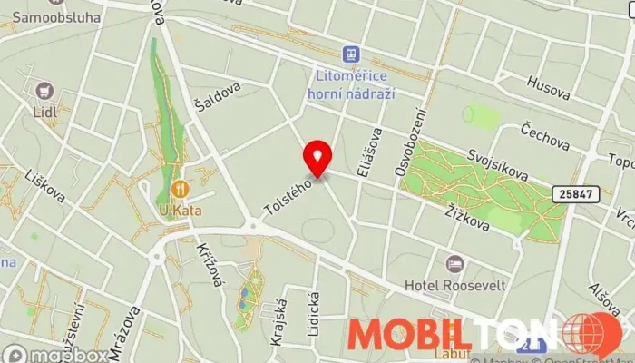 mapa Restaurant Johannahof Restaurace v Tolstého 871/1