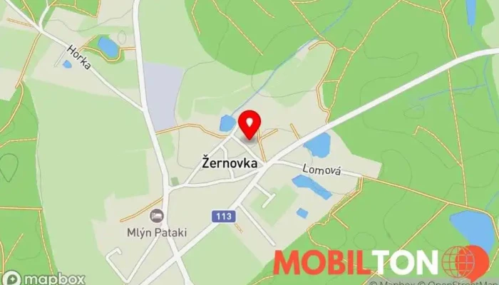 mapa Restaurant Montgomery Hospoda v Žernovka
