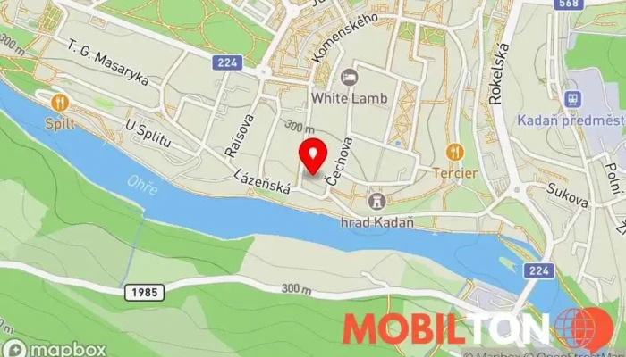 mapa Restaurant Střelnice Kadaň Restaurace v Čechova 147