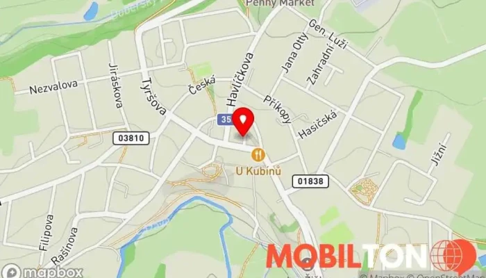 mapa Restaurant U Huberta Restaurace v Bechyňovo nám. 10