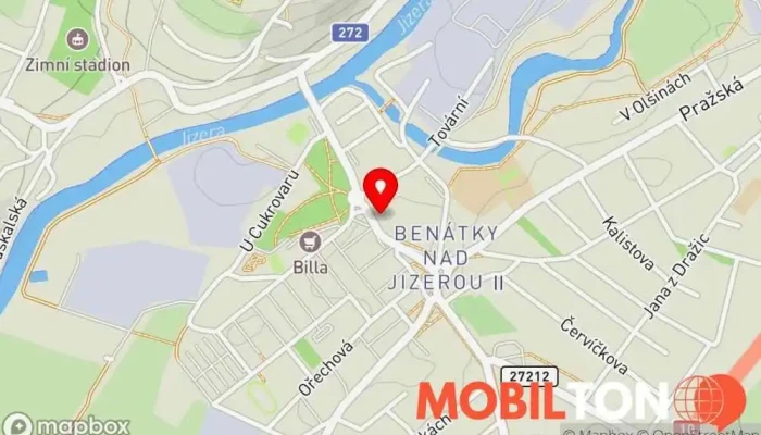 mapa Restaurant Zlatý baron Restaurace v Benátky nad Jizerou II