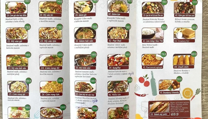 Restaurece Bao Lam -  Menu - Czech Republic