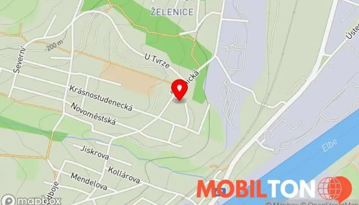 mapa Rexonix s.r.o - pobočka Děčín Opravna elektroniky, Opravy počítačů, Opravna mobilních telefonů, Opravna tiskáren, Opravna televizorů v Želenická 1540/13