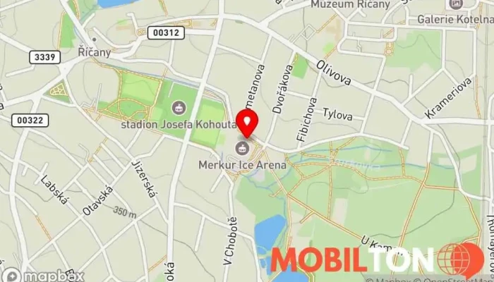 mapa Říčanský longál Restaurace v Prahy CZ, Škroupova 2625