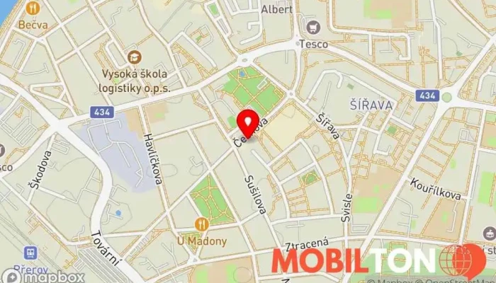 mapa RK GSM Shop Dodavatel telekomunikačních zařízení v Přerov I-Město