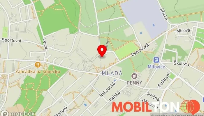 mapa RKDM Restaurace v Mladá