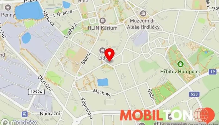 mapa Rodinné Reznictvi Zajicek Restaurace v Hálkova 666