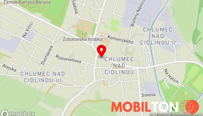 mapa Rodinný Pivovar u Vacků Restaurace v Chlumec nad Cidlinou I