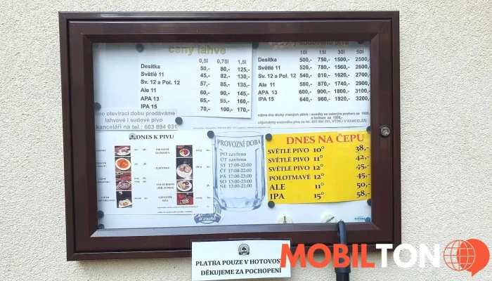 Rodinny Pivovar U Vacku Menu - Chlumec Nad Cidlinou I