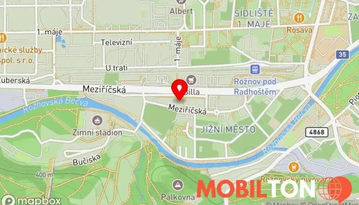 mapa Route 88 Kavárna / Čajovna, Galerie umění, Automobilové garáže, Prodej automobilů, Kavárna, Kavárna a bar, Muzeum, Restaurace v Meziříčská 1655