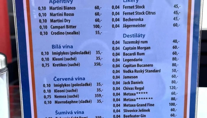 Route 88 -  Menu - Meziříčská 1655