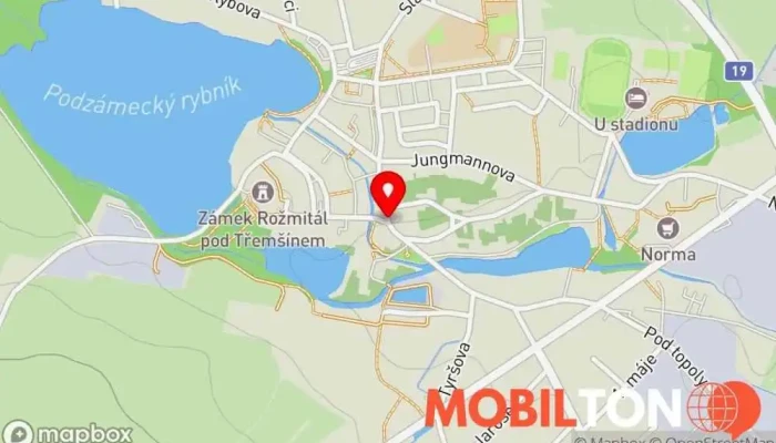 mapa Rožmitál pod Třemšínem  v 