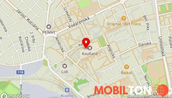 mapa Rychlovka Rychlé občerstvení v Kročehlavy