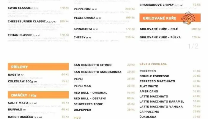 Salty -  Menu - Příbram Vii
