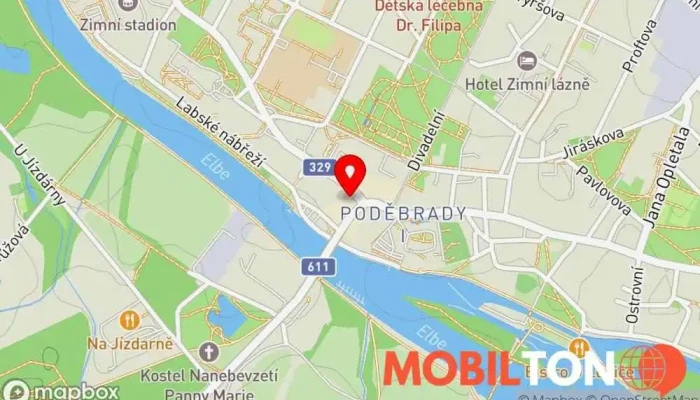 mapa Samer Kebab Turecká restaurace, Rychlé občerstvení v Poděbrady I