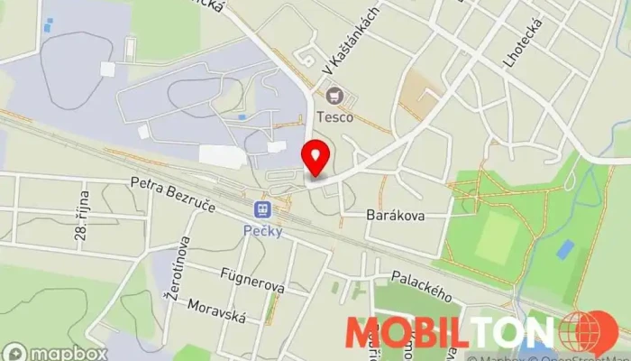 mapa Samer kebab Pečky Restaurace v J. A. Komenského 256