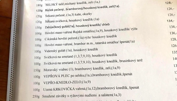 Satelit -  Menu - Židněves