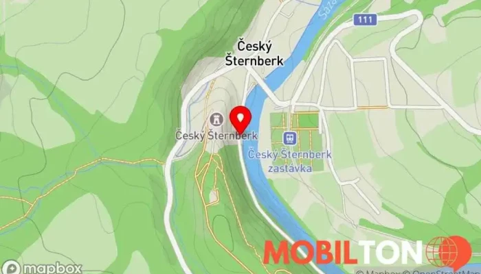mapa Sázavský Kraken Bistro v Český Šternberk