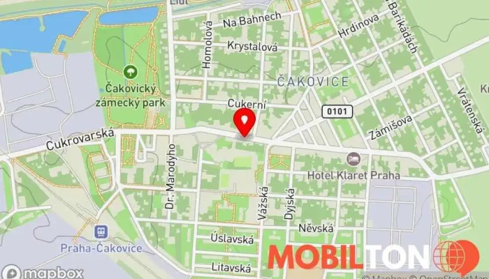 mapa SERVIS - Mobily a Počítače Čakovice Opravna mobilních telefonů v Cakovice
