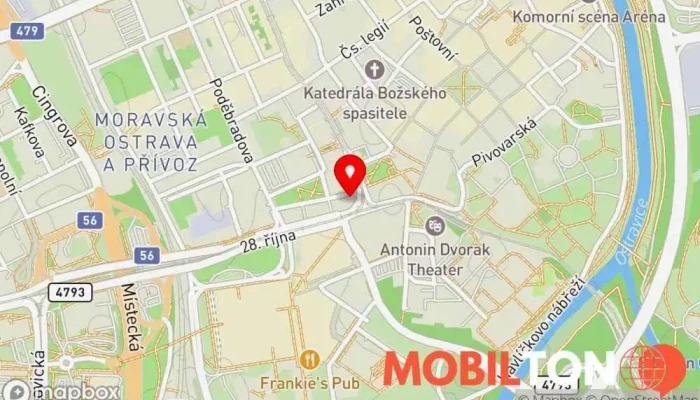 mapa SERVIS-IPHONE.EU Opravna elektroniky, Prodej mobilních telefonů, Opravy počítačů, Prodej elektroniky v Moravská Ostrava a Přívoz