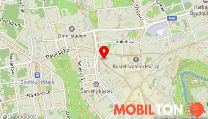 mapa Servis mobilů Olomouc - MobilCom Prodej mobilních telefonů, Opravy počítačů, Opravna elektroniky, Opravna mobilních telefonů, Telekomunikační technik v Riegrova 383 / 26