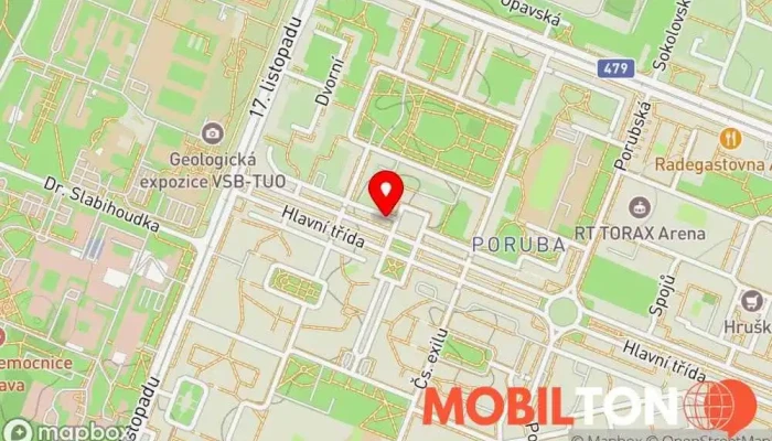 mapa Servis mobilů Ostrava - Servis iPhone, Samsung, Xiaomi Opravna mobilních telefonů v Hlavní tř. 100