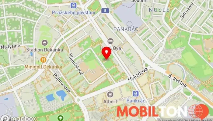 mapa Servis Pankrác Opravna mobilních telefonů, Opravy počítačů v Praha 4-TJ Pankrác