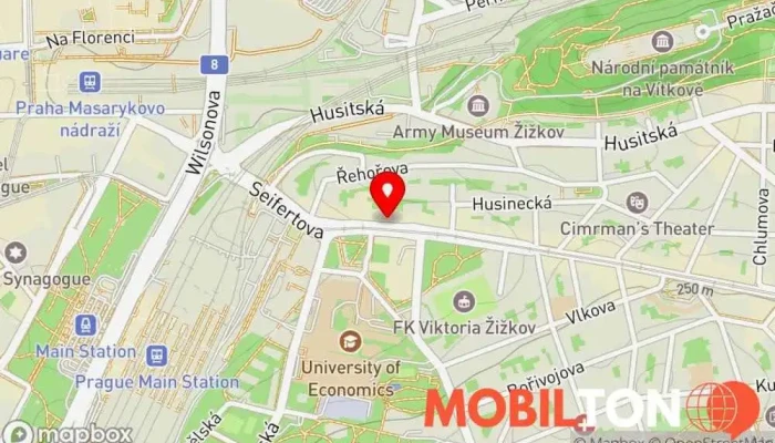 mapa ServisLab - oprava Apple iPhone, MacBook, iPad a Watch praha 3 Opravna mobilních telefonů v Praha 3-Žižkov