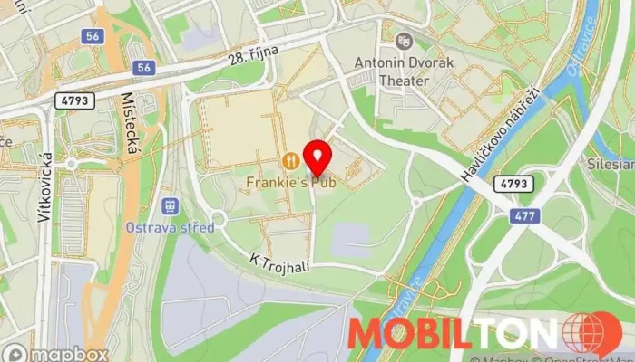 mapa Servisní středisko Samsung Ostrava Opravna mobilních telefonů v Moravská Ostrava a Přívoz
