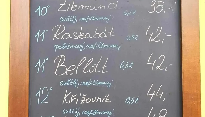 Sestajovicky Pivovar Menu - Husova 66
