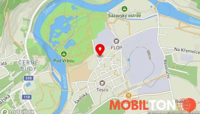 mapa Sklářská Pivnice Restaurace v 439, Poznaňská