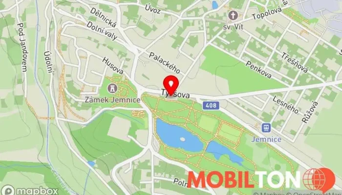 mapa SKLENÍK bistro Bufetová restaurace v Tyršova 873