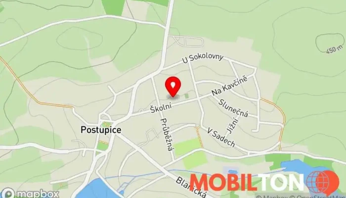mapa Školní Jídelna Restaurace v Školní 153