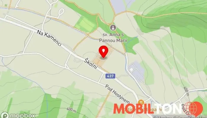 mapa Školní Jídelna Restaurace v Školní 633