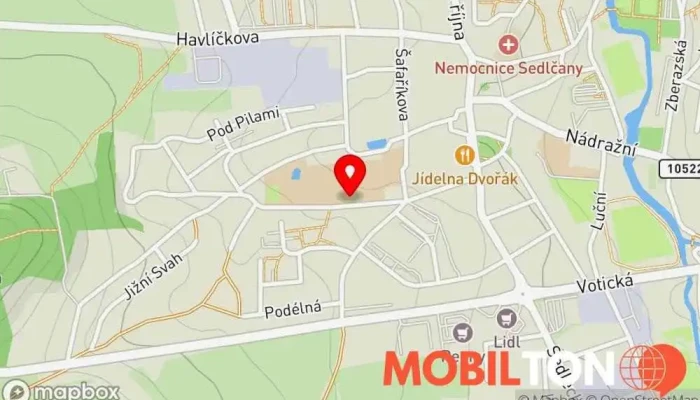 mapa Školní Restaurace Restaurace v 