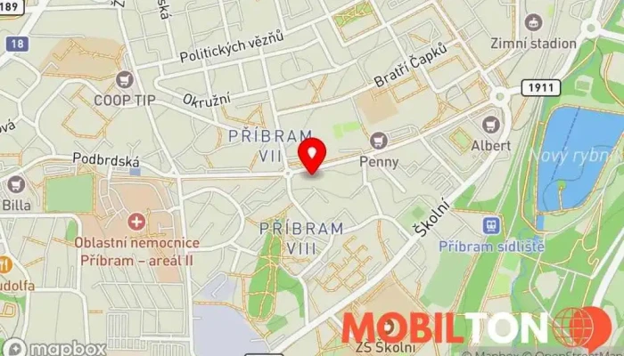 mapa Slopatéka Bobule Restaurace v Příbram VIII