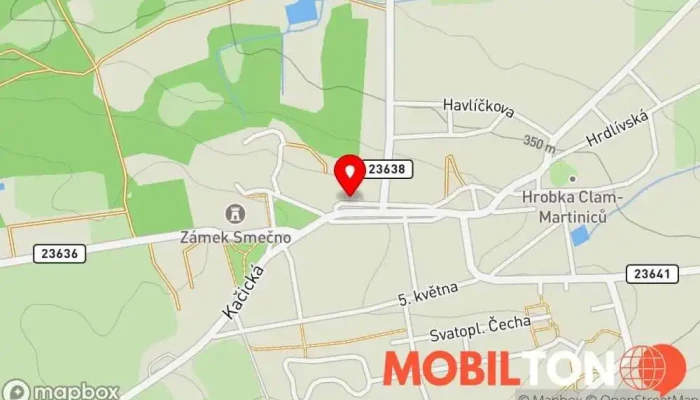 mapa Smečenská kozlovna Restaurace v nám. T. G. Masaryka 14