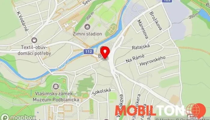 mapa Smíchovská pivnice U Kozla Hospoda v Vlasákova 222/6