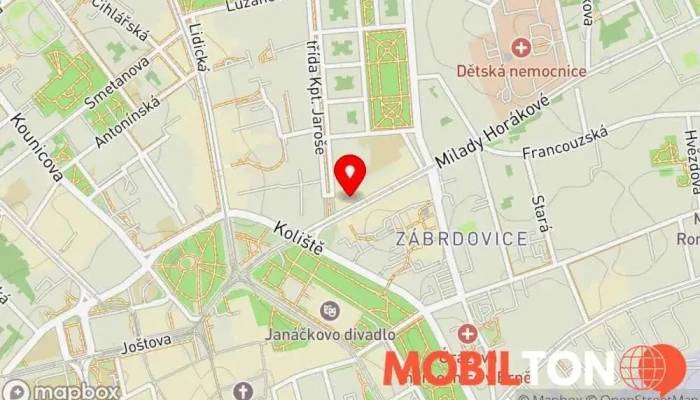 mapa SOS Mobil (FixThat partner) Opravna mobilních telefonů v Brno-střed-Černá Pole