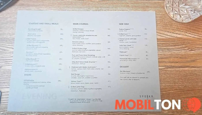 Spojka Karlin Menu - Praha 8-karlín
