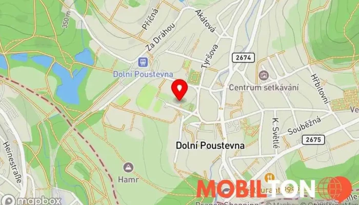 mapa Sport Bar Restaurace v U Letadla 404