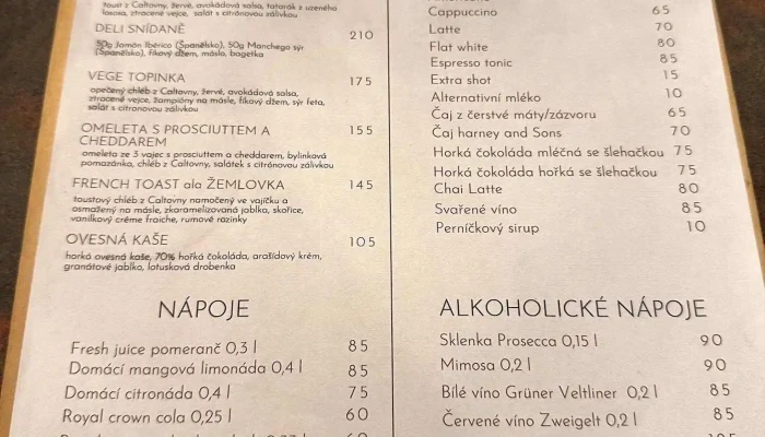 Spot Bistro Ricany Menu - Masarykovo Nám. 65/28