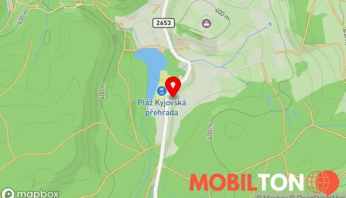 mapa Stánek s občersvením U přehrady Kyjov Bufetová restaurace v Krásná Lípa-Varnsdorf 1