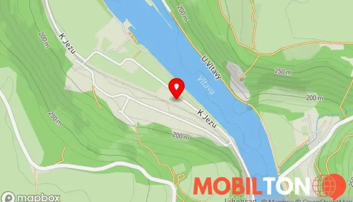 mapa Stánek u řeky Rychlé občerstvení v Dolany