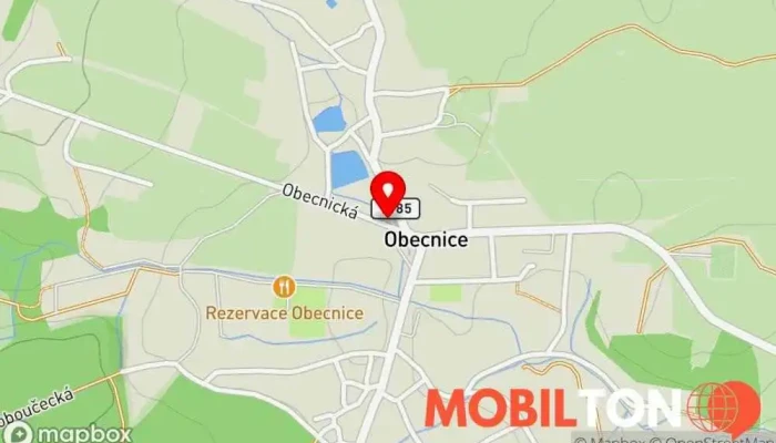 mapa Staročeská hospoda Hospoda v Obecnice