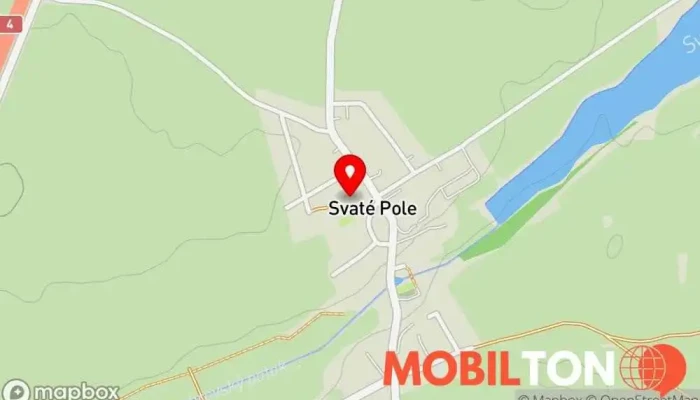 mapa Statek Svaté Pole Restaurace, Penzion, Bowling / Kuželky, Kavárna a bar, Školicí centrum, Salonek, Dětské hřiště, Tenisový kurt, Svatební služby, Vinárna v Svaté Pole