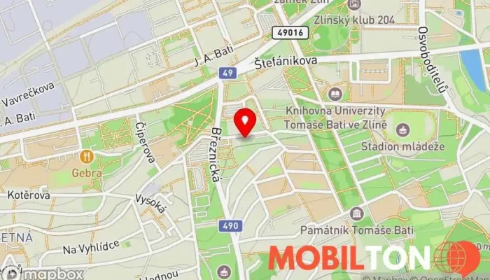 mapa Steak House Legenda Restaurace v nám. Práce 2512