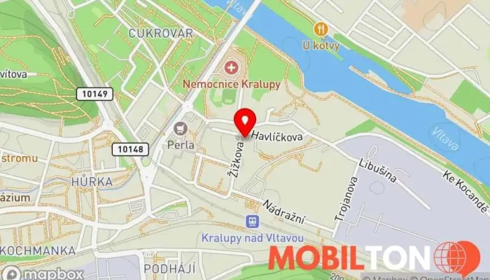 mapa Steakgrill Kralupy Restaurace, Barbeque restaurace, Steaková restaurace v Žižkova 141