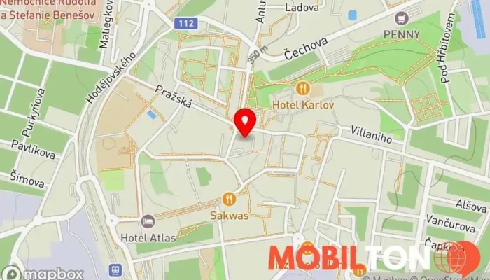 mapa Street food 414 Bistro v Vnoučkova 1699