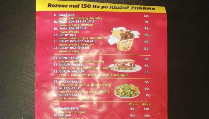 Sultan Doner Pizza Kebab -  Adresa - Vašatova 1398
